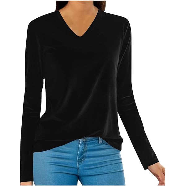 Amazon.com: Women's Velour Sweatshirt Crewneck Long Sleeve Casual